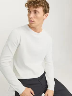 Knit Crew Neck Sweater - Ivory