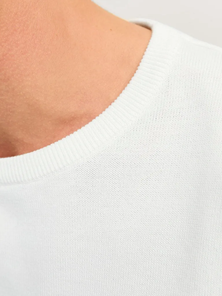 Knit Crew Neck Sweater - Ivory