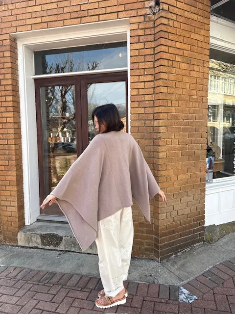 Knit Dolman Open Cardigan Mocha