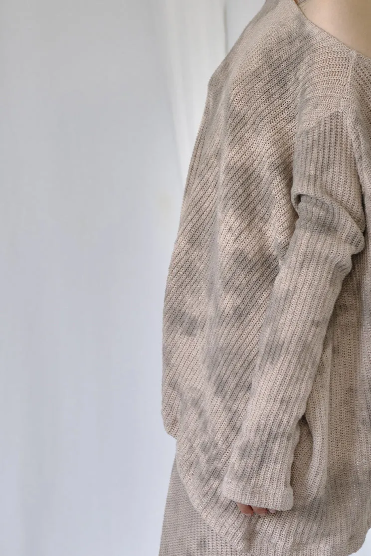 Knitted Sweater - Beige Dirty