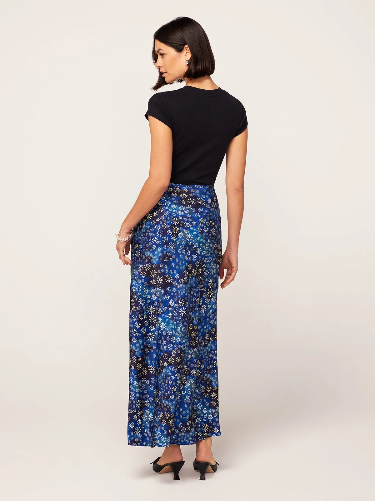 Layla Midnight Constellation Print Midi Skirt