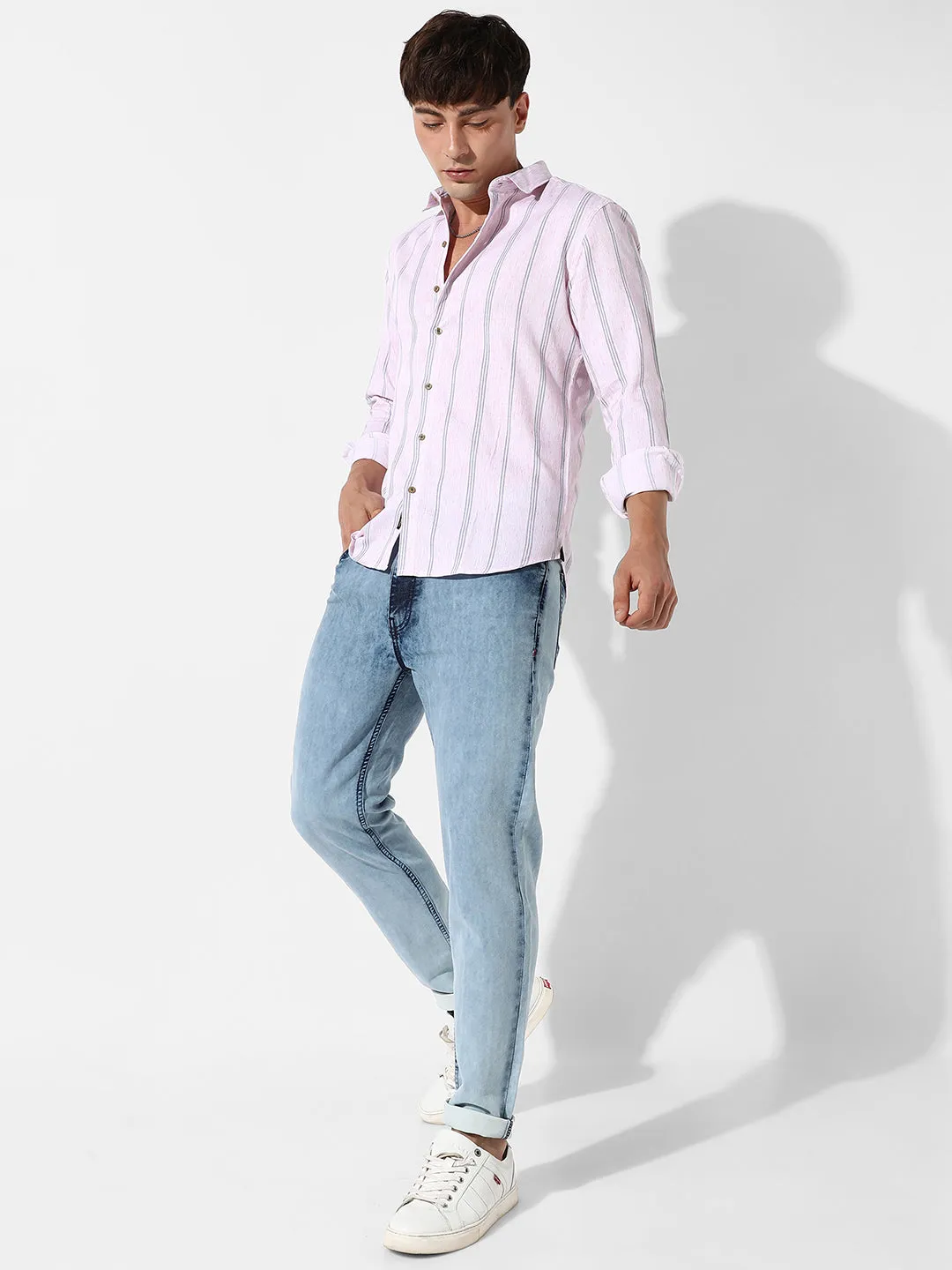 Light-Wash Denim Jeans