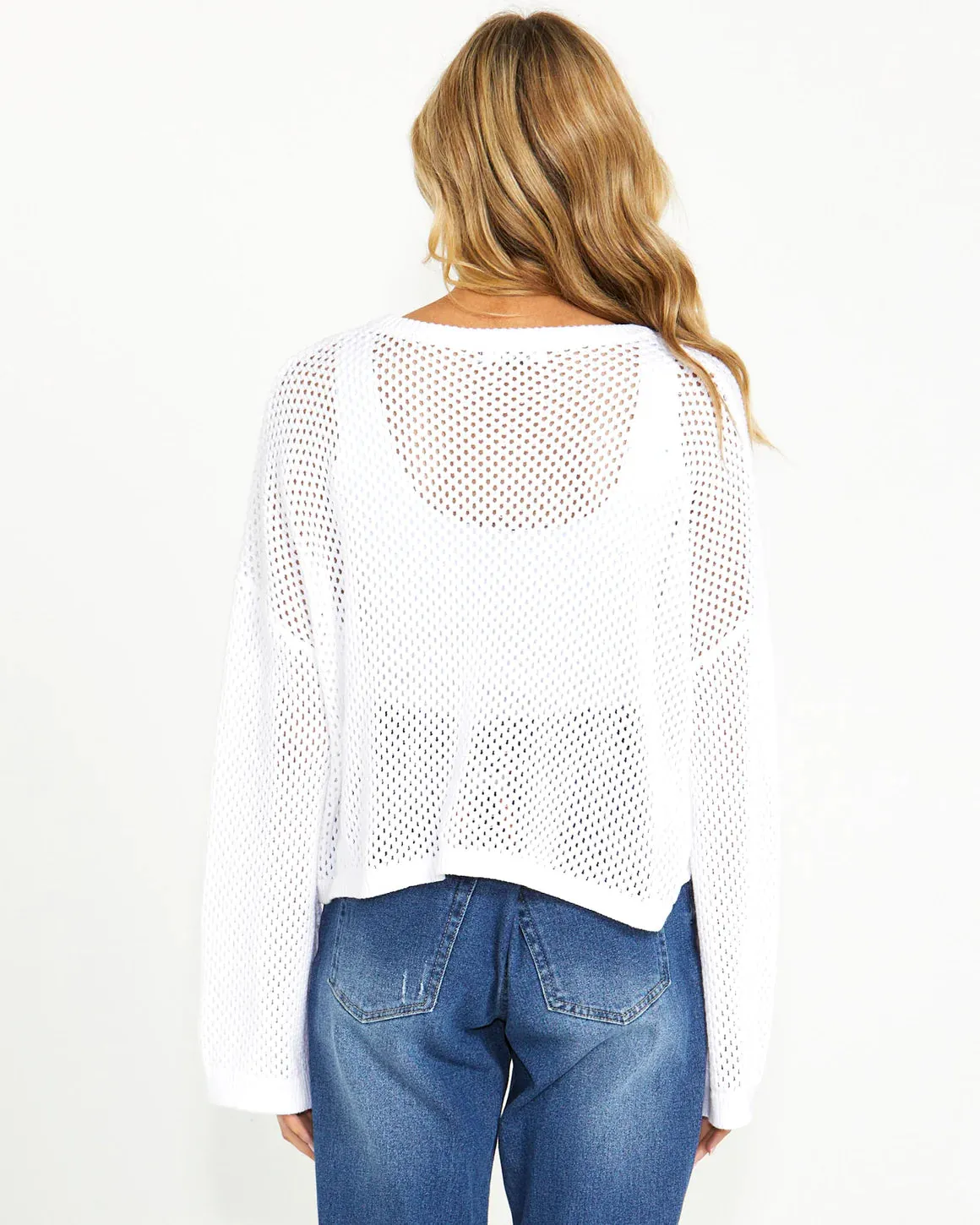 Lily Bell Sleeve Top - White