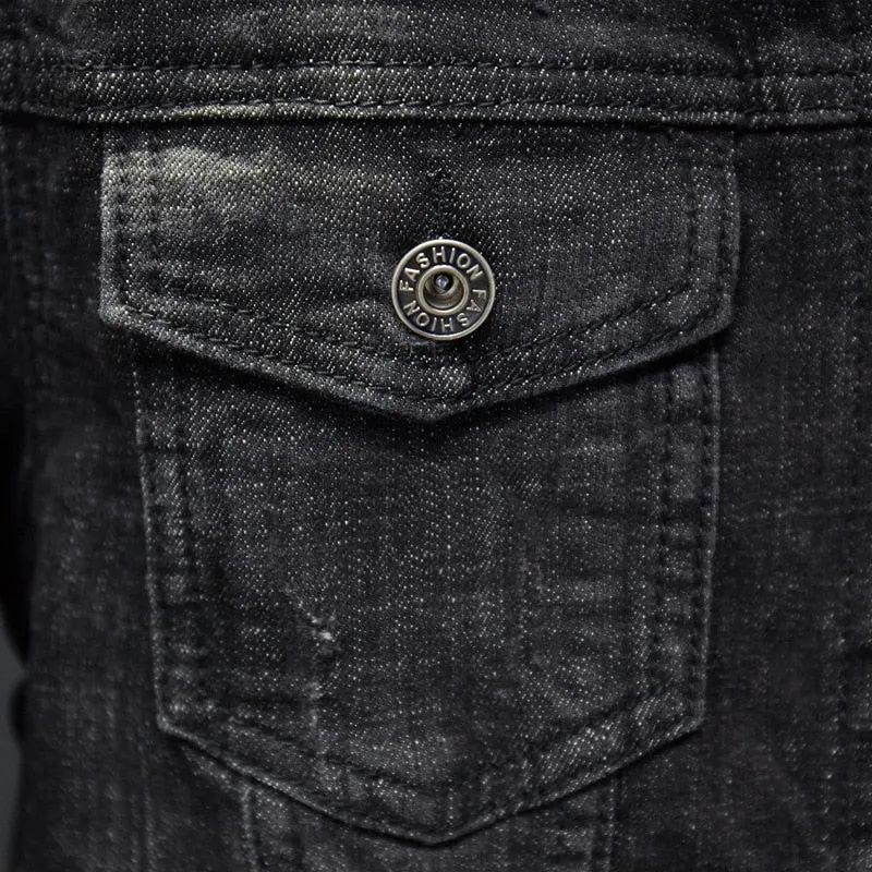Men's Denim Jacket Spring Autumn Fashion Men Retro Jacket Casual Washed Jean Jacket Coat Winter Vintage Cowboy Outerwear Male