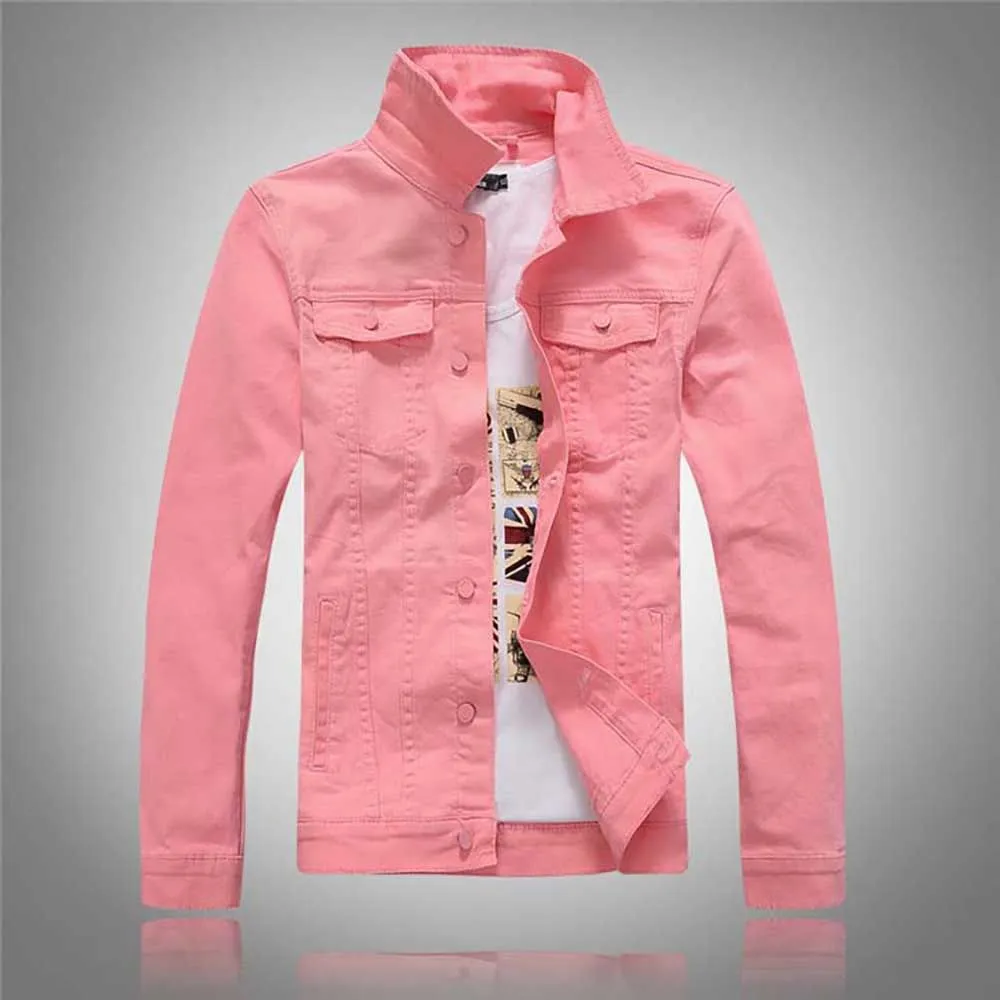 Men's Summer Classic Denim Jacket Casual Slim Fit Jeans Jacket 100% Cotton Denim