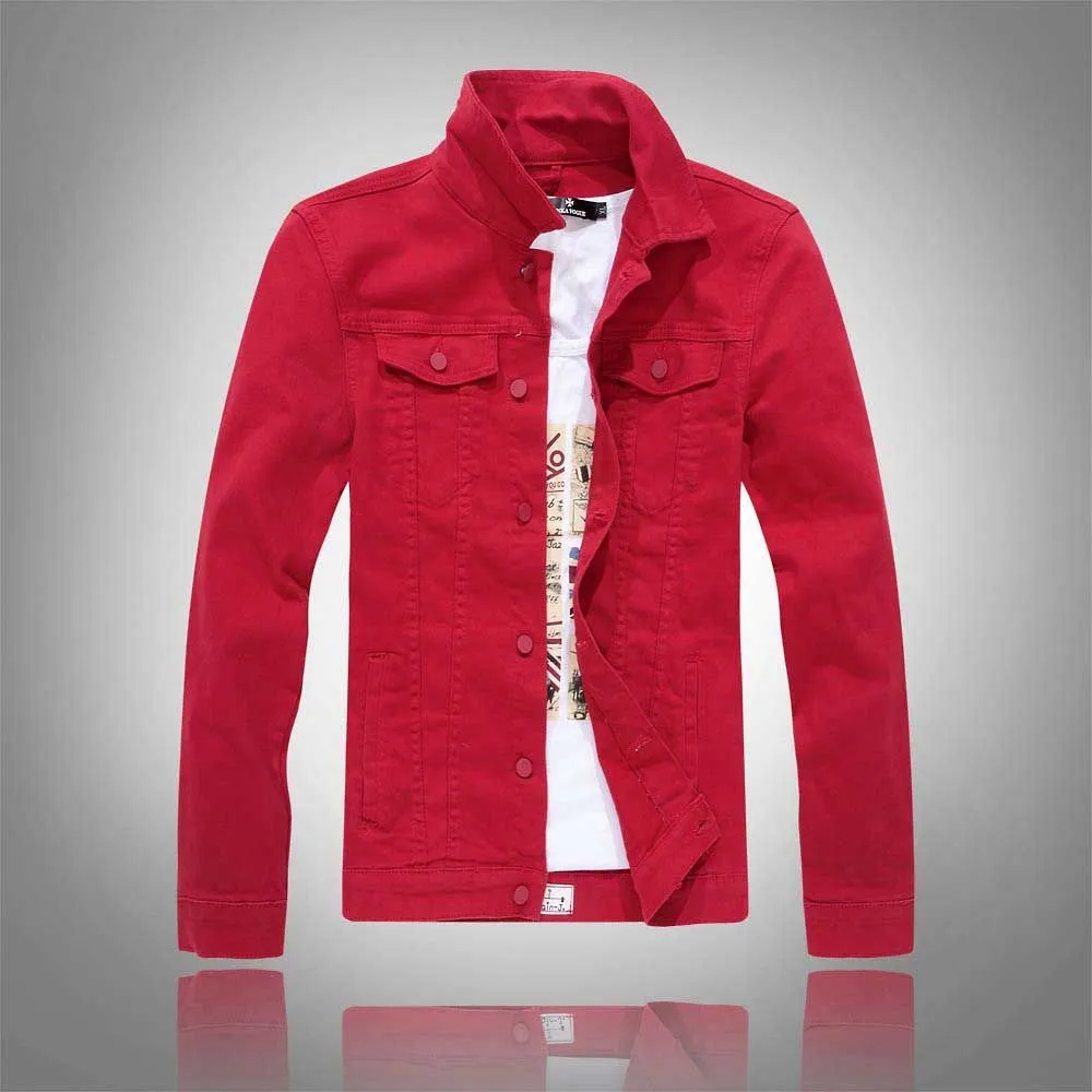 Men's Summer Classic Denim Jacket Casual Slim Fit Jeans Jacket 100% Cotton Denim