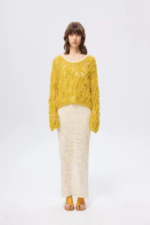 Mist Open Knit Sweater in Alpaca and Mohair Wool Knit