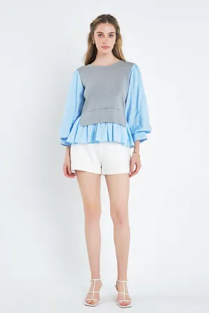 Mixed Media Blouse