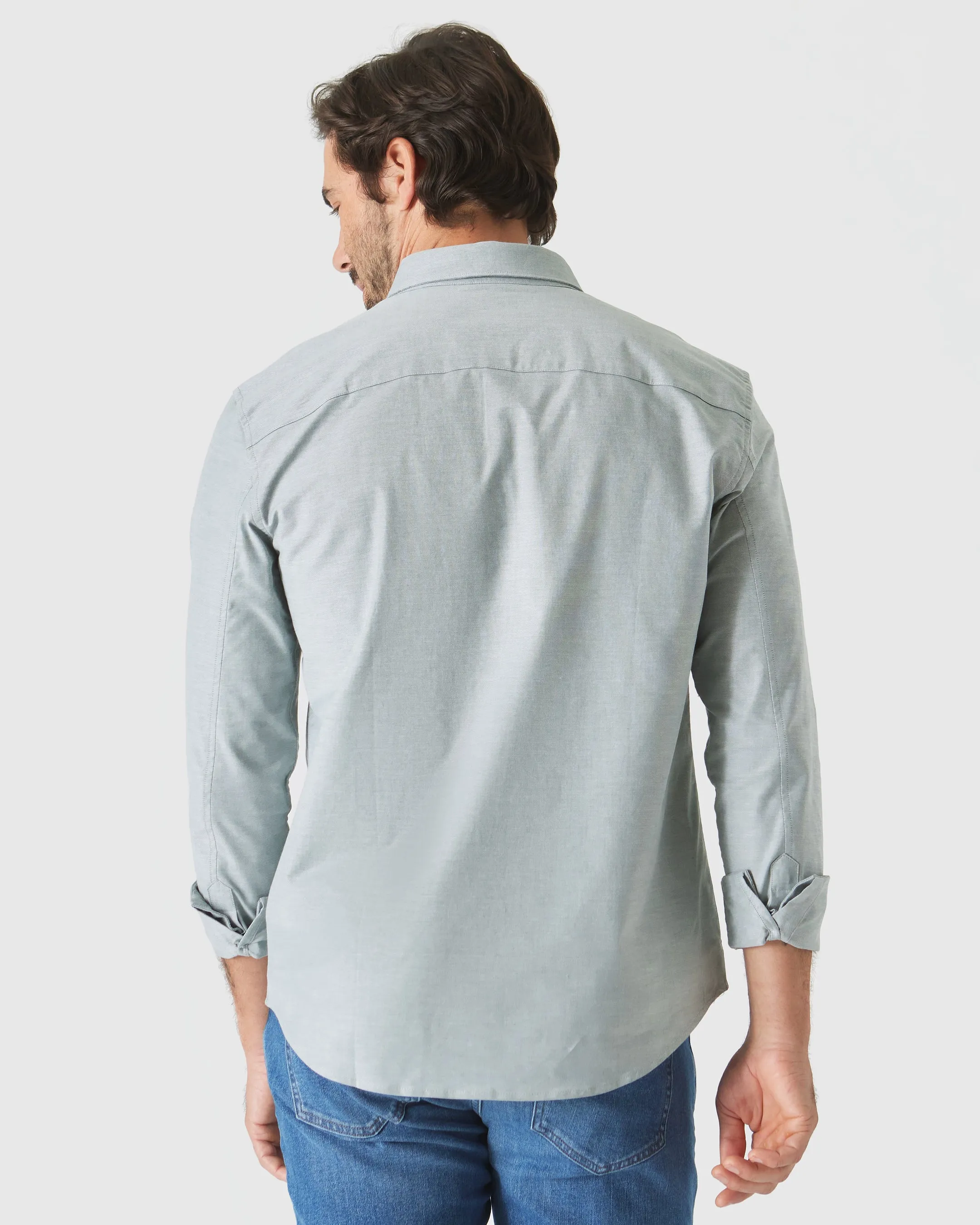 Moss Stretch Oxford Long Sleeve Shirt