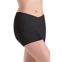 Motionwear Adult PLUS Black SilkSkyn V-Waist Short