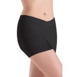 Motionwear Adult PLUS Black SilkSkyn V-Waist Short