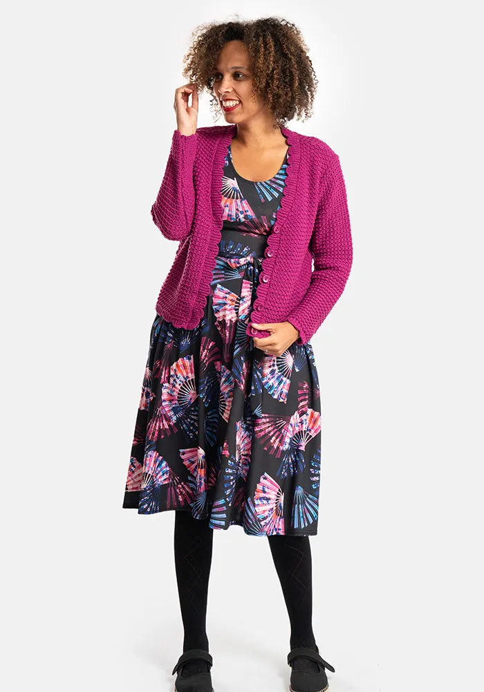 Mulberry Long Sleeve Scallop Cardigan