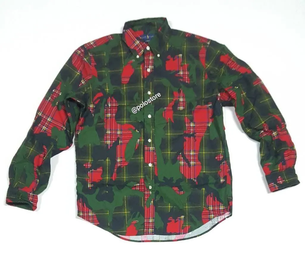 Nwt Polo Ralph Lauren Camo Classic Fit Patch Button Up