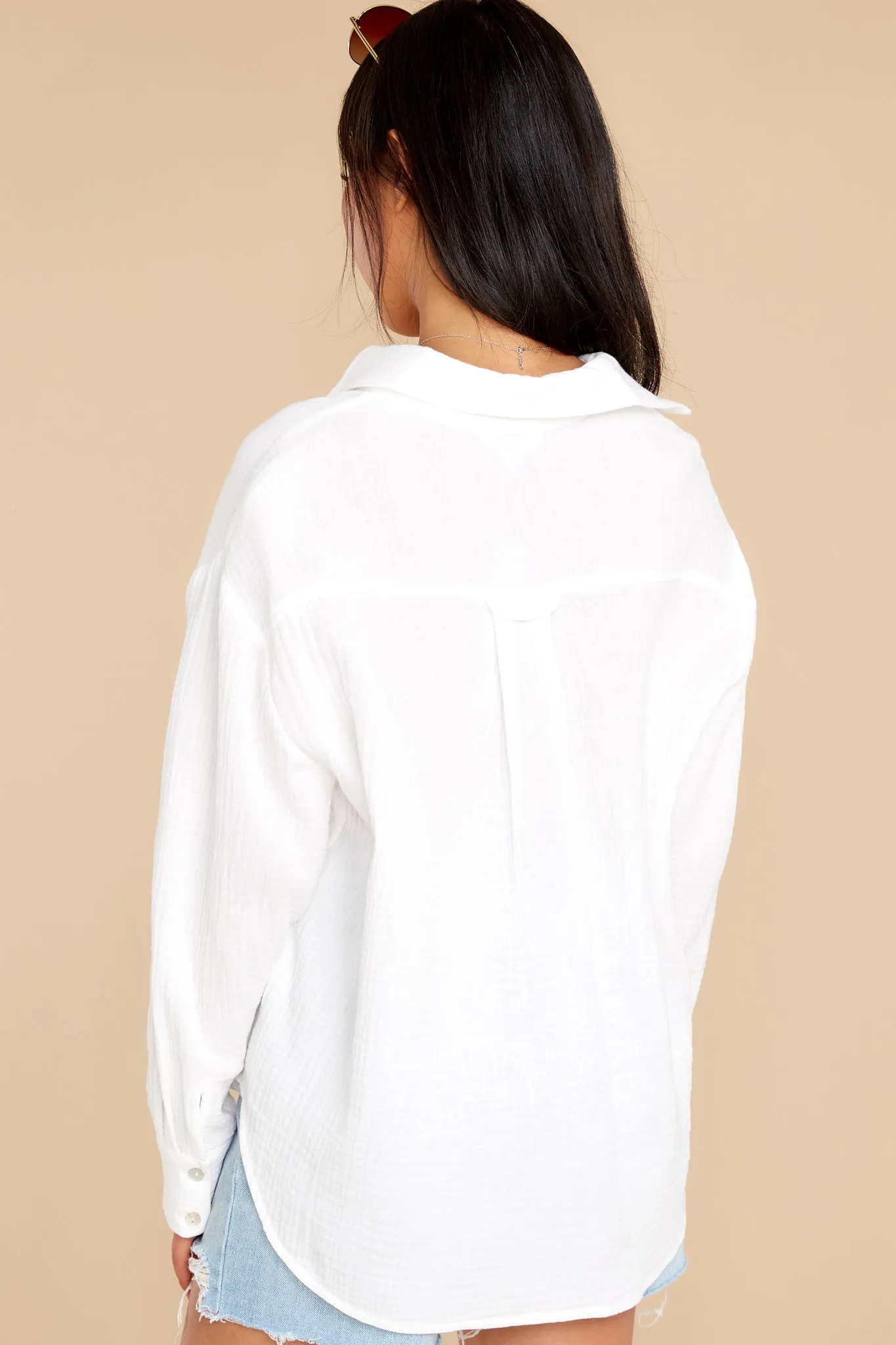 Oh My Gauze White Top
