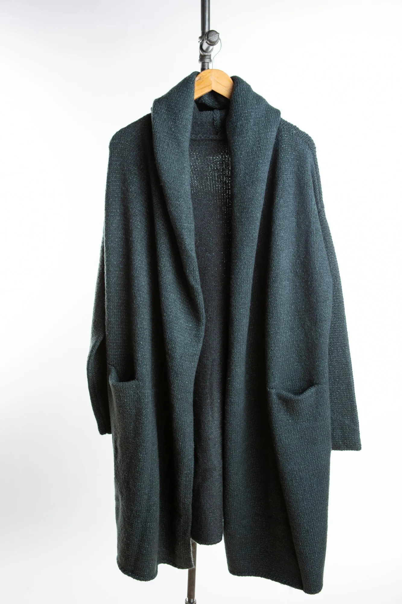 Oversized Two Pocket Cardigan - Pine