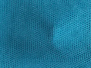 Precut of 1 Meter of Aqua Blue Plain Net Fabric