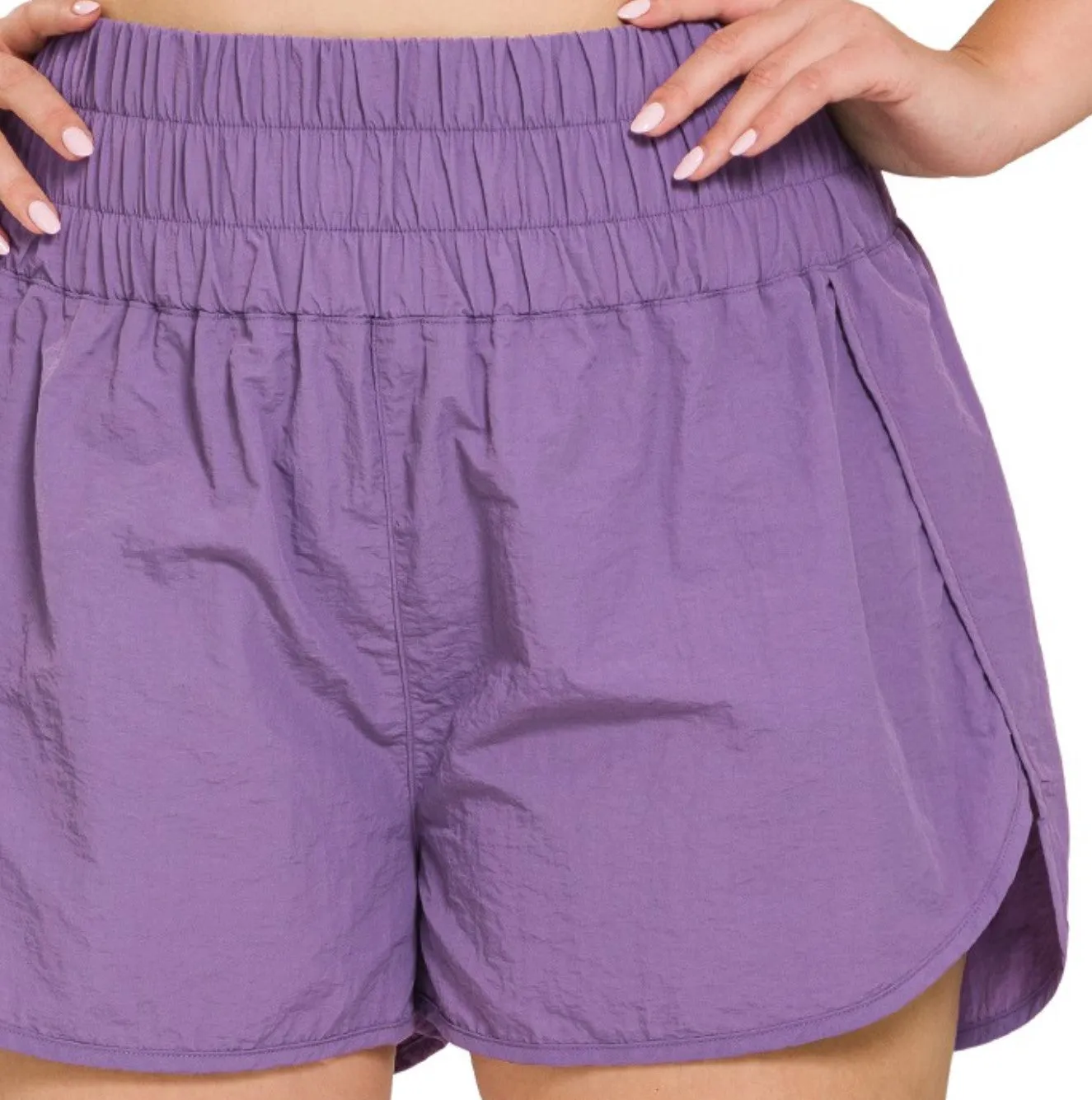 Pretty Comfy Lilac Gray Plus Size Women's Shorts -----Sale
