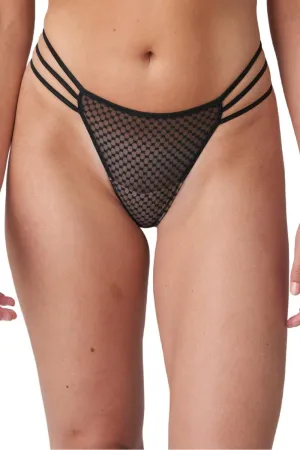 Prima Donna Twist Glass Beach Thong, Black (0642352)