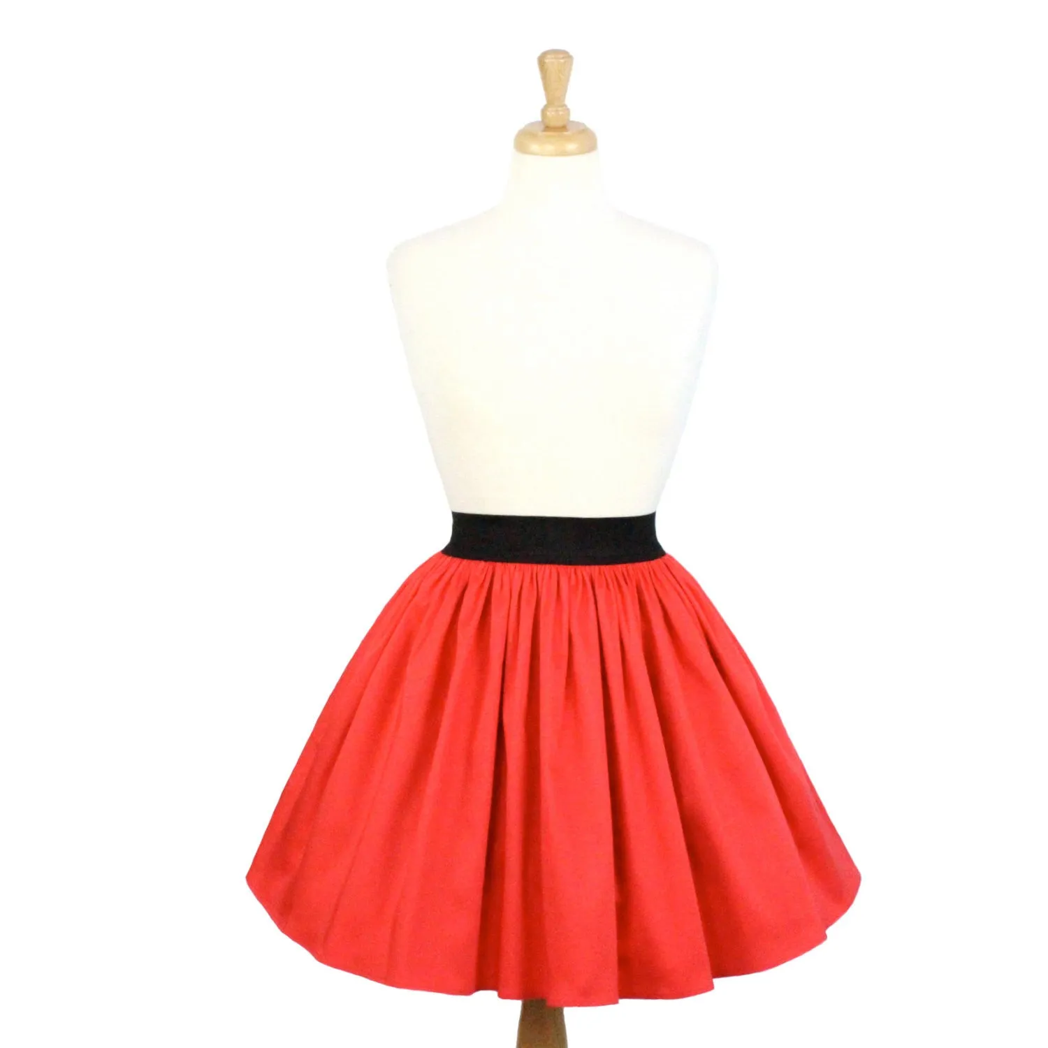 "Lindy" Coral Red Skirt
