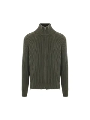 Ribbed Zip Cardigan