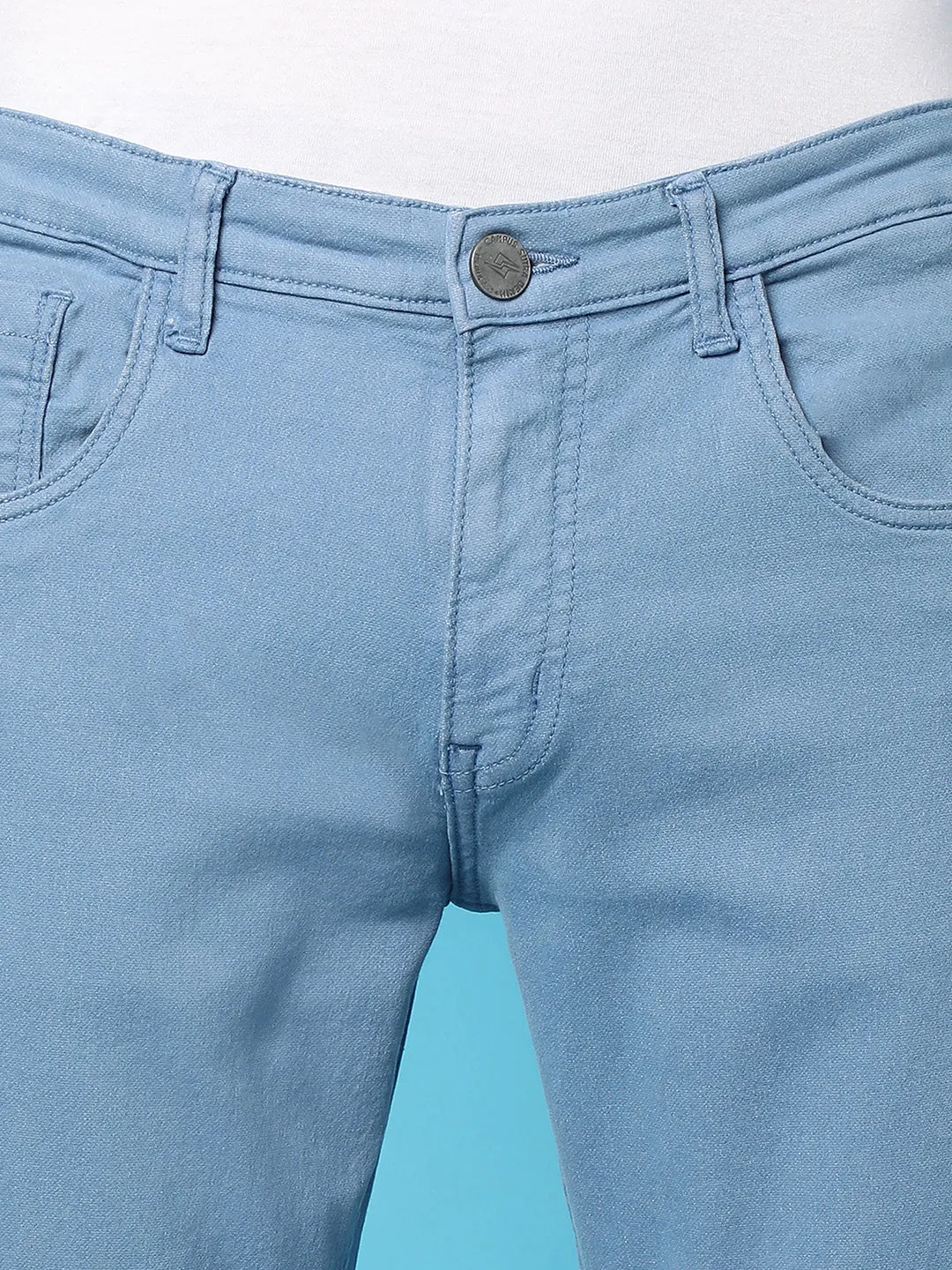Rolled Hem Denim Jeans