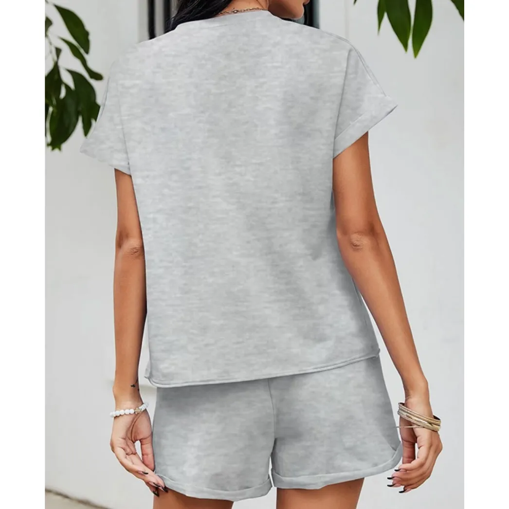 Rolled Sleeve Loungewear Set