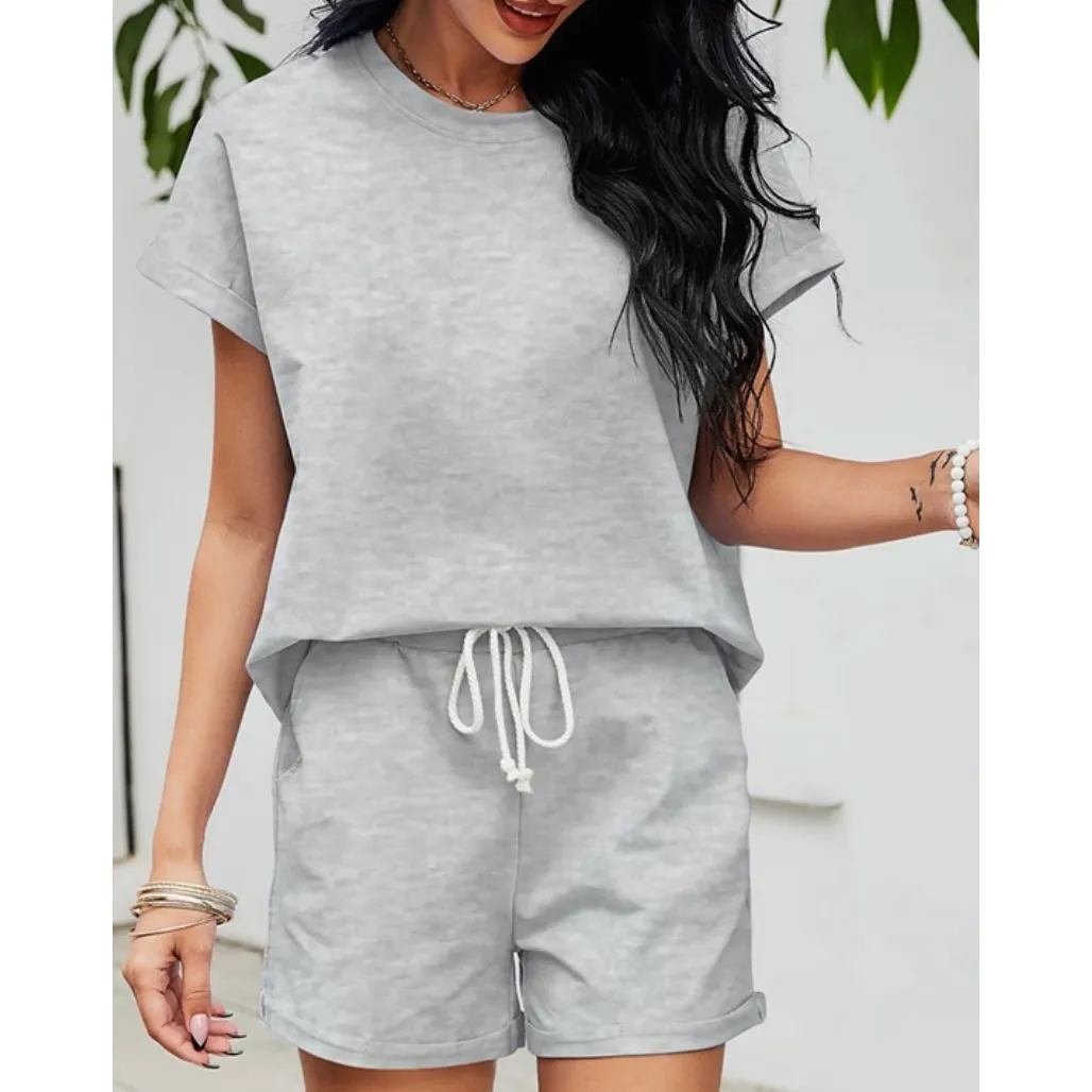 Rolled Sleeve Loungewear Set