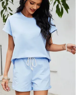 Rolled Sleeve Loungewear Set