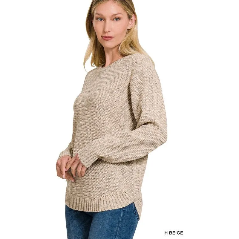 ROUND NECK BASIC SWEATER