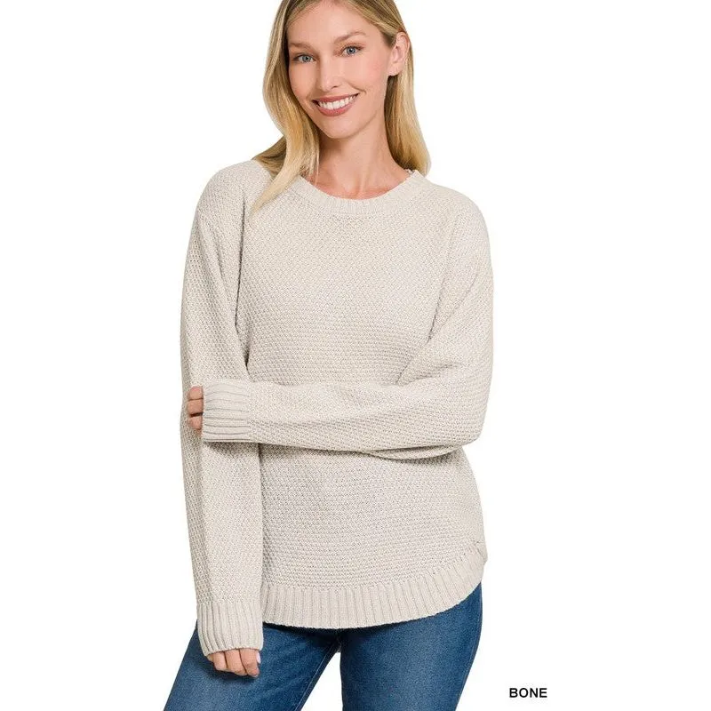 ROUND NECK BASIC SWEATER