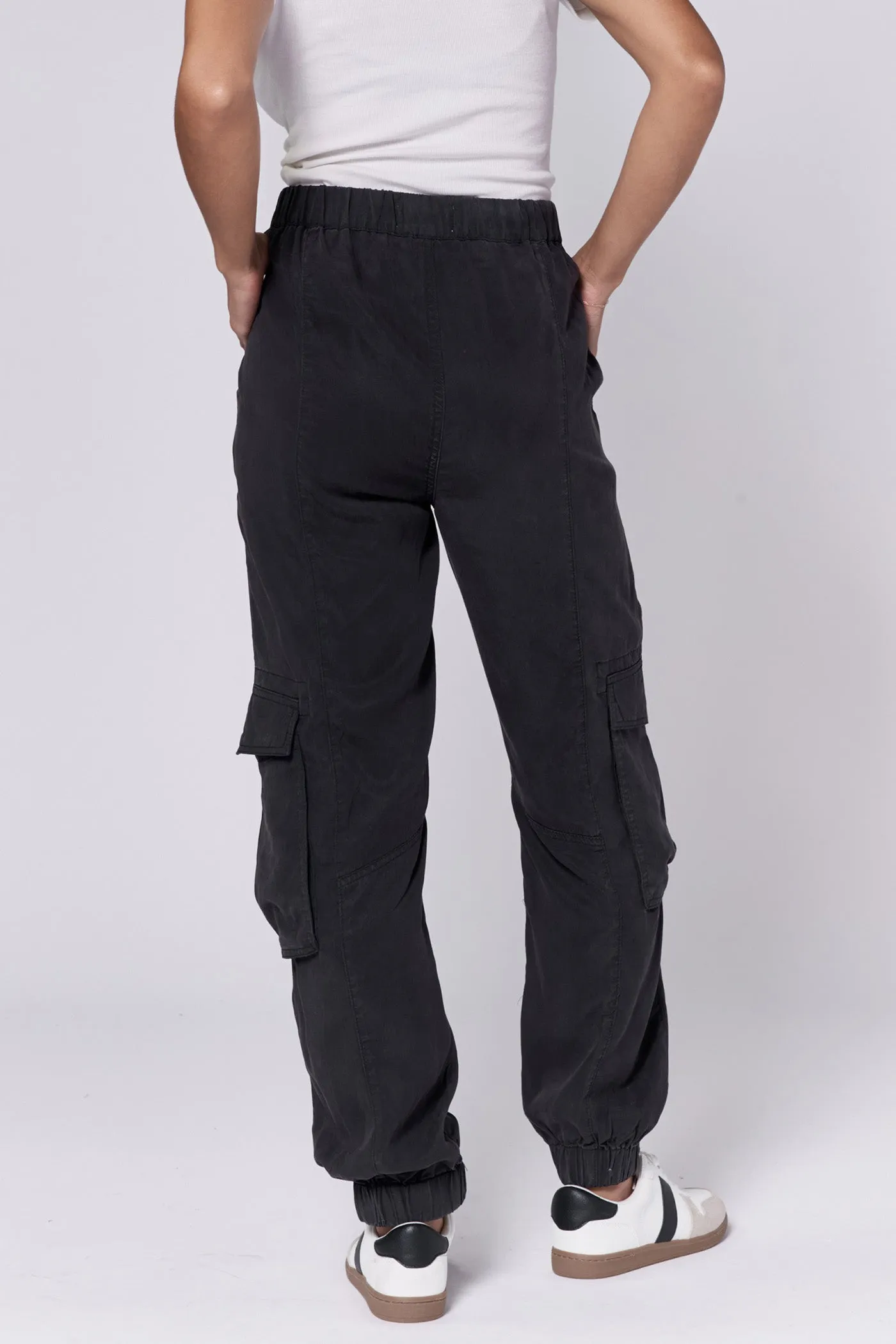 SANDY HIGH RISE CARGO PANTS CHARCOAL