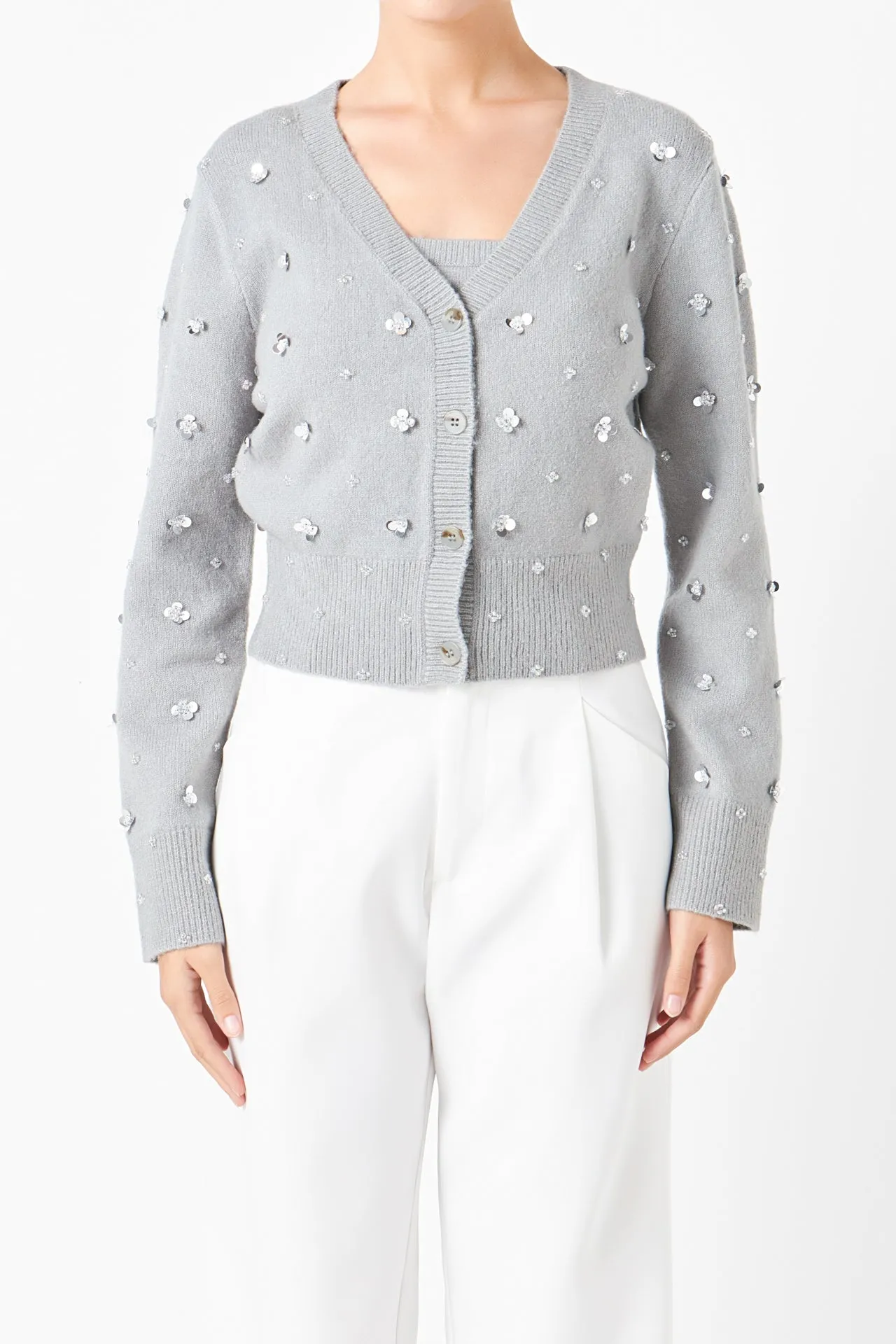 Sequin Embellished Cardigan