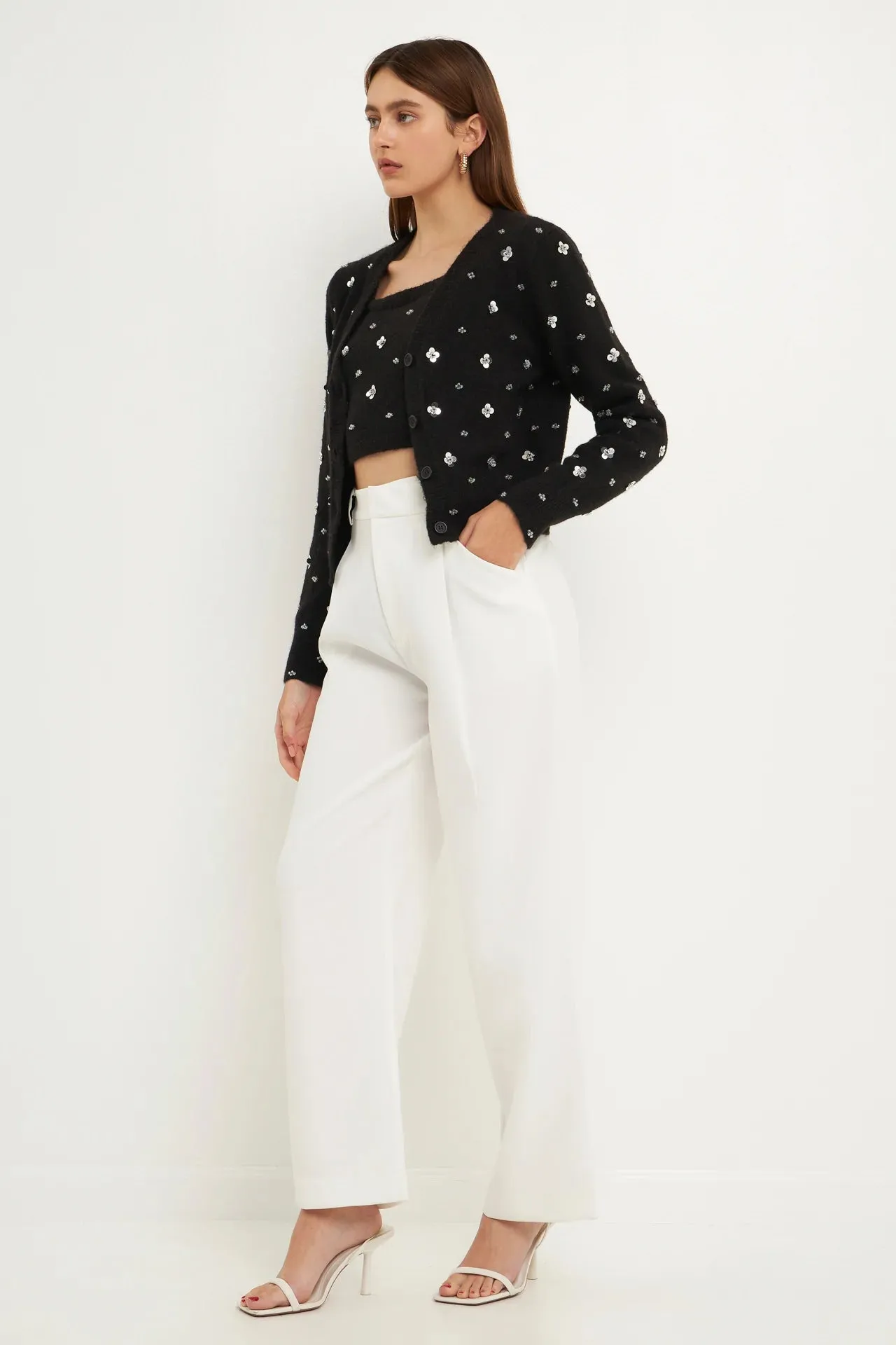 Sequin Embellished Cardigan
