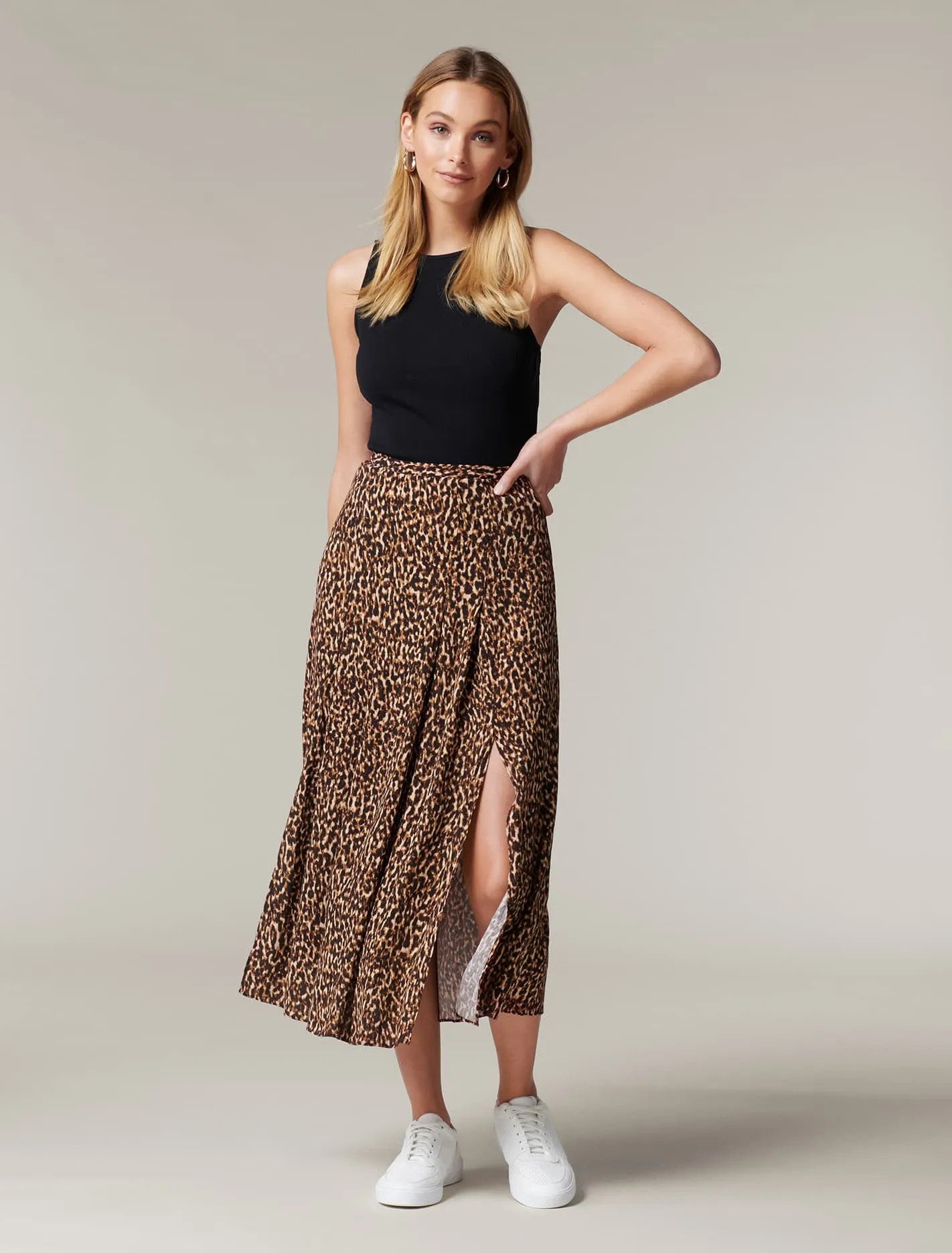 Sophie Double Split Midi Skirt