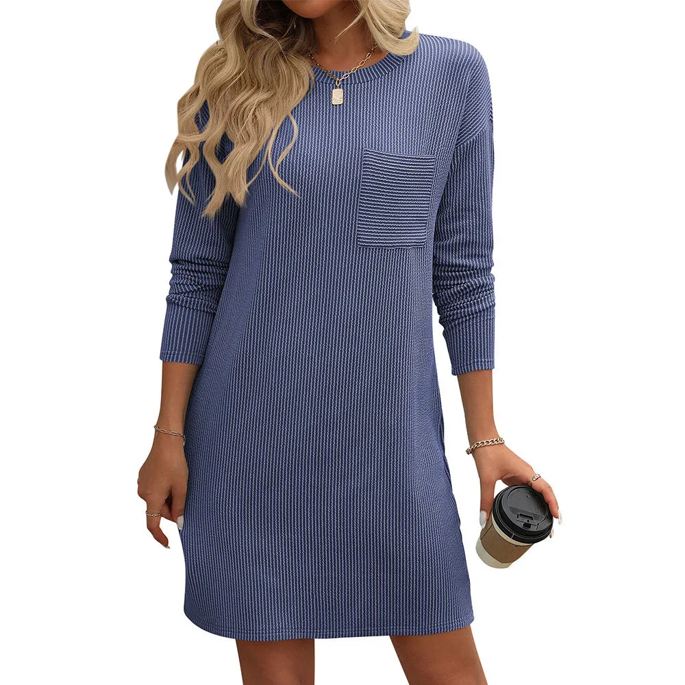 Striped Long Sleeve Dress