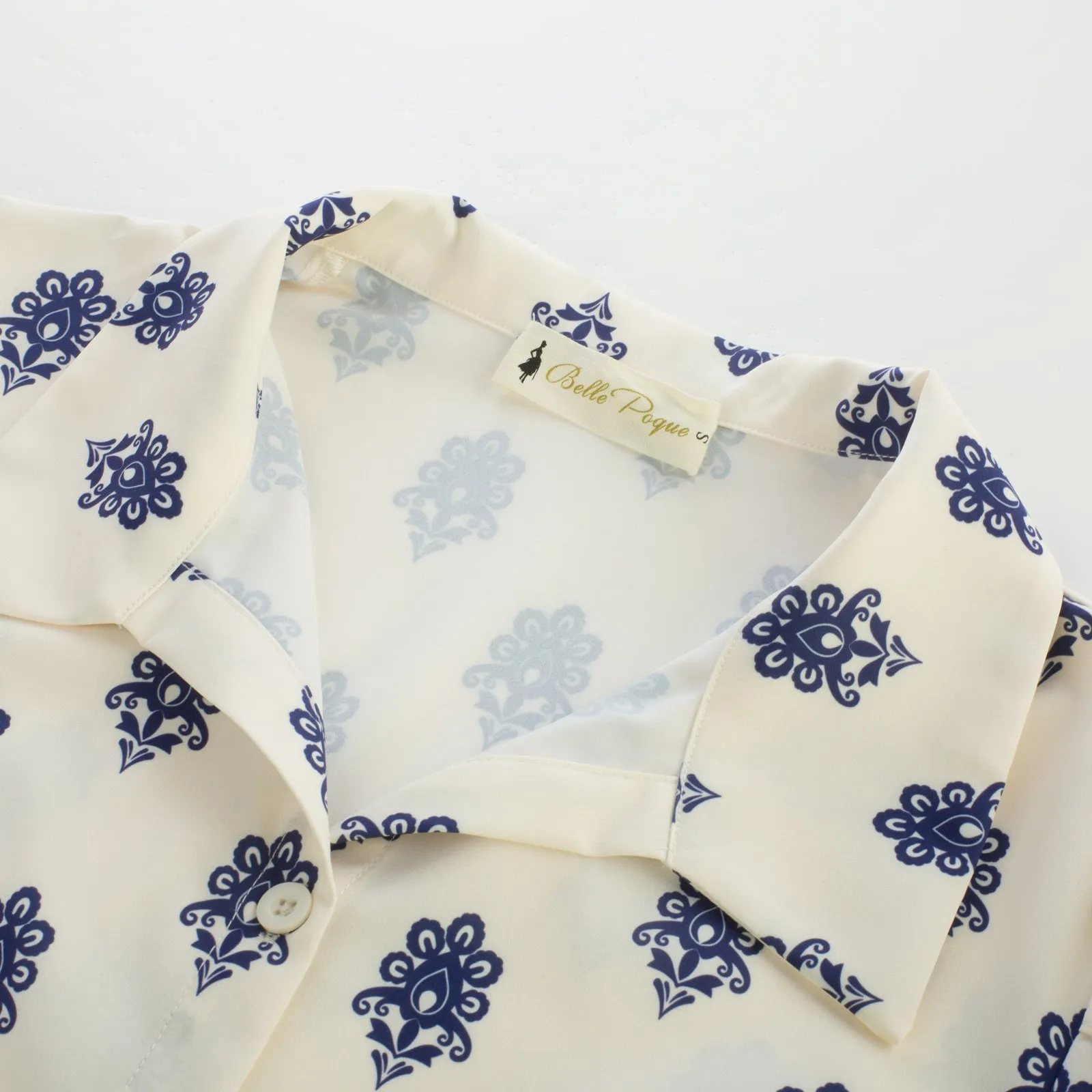 Summer Short Sleeve Button Down Blouse for Women V Neck Vintage Business Casual Shirts Tops