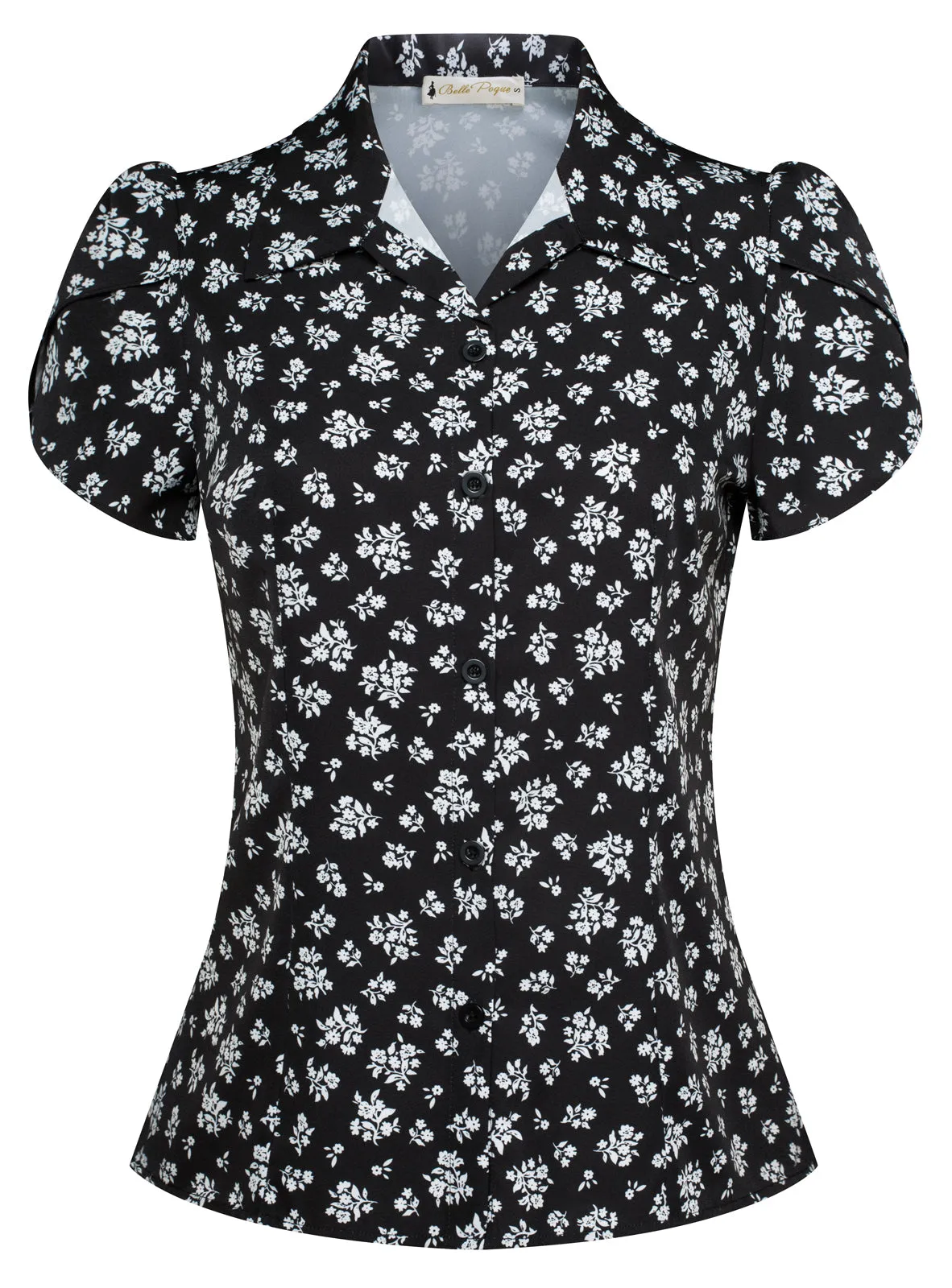 Summer Short Sleeve Button Down Blouse for Women V Neck Vintage Business Casual Shirts Tops
