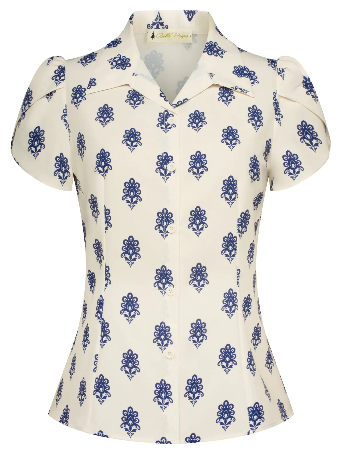 Summer Short Sleeve Button Down Blouse for Women V Neck Vintage Business Casual Shirts Tops