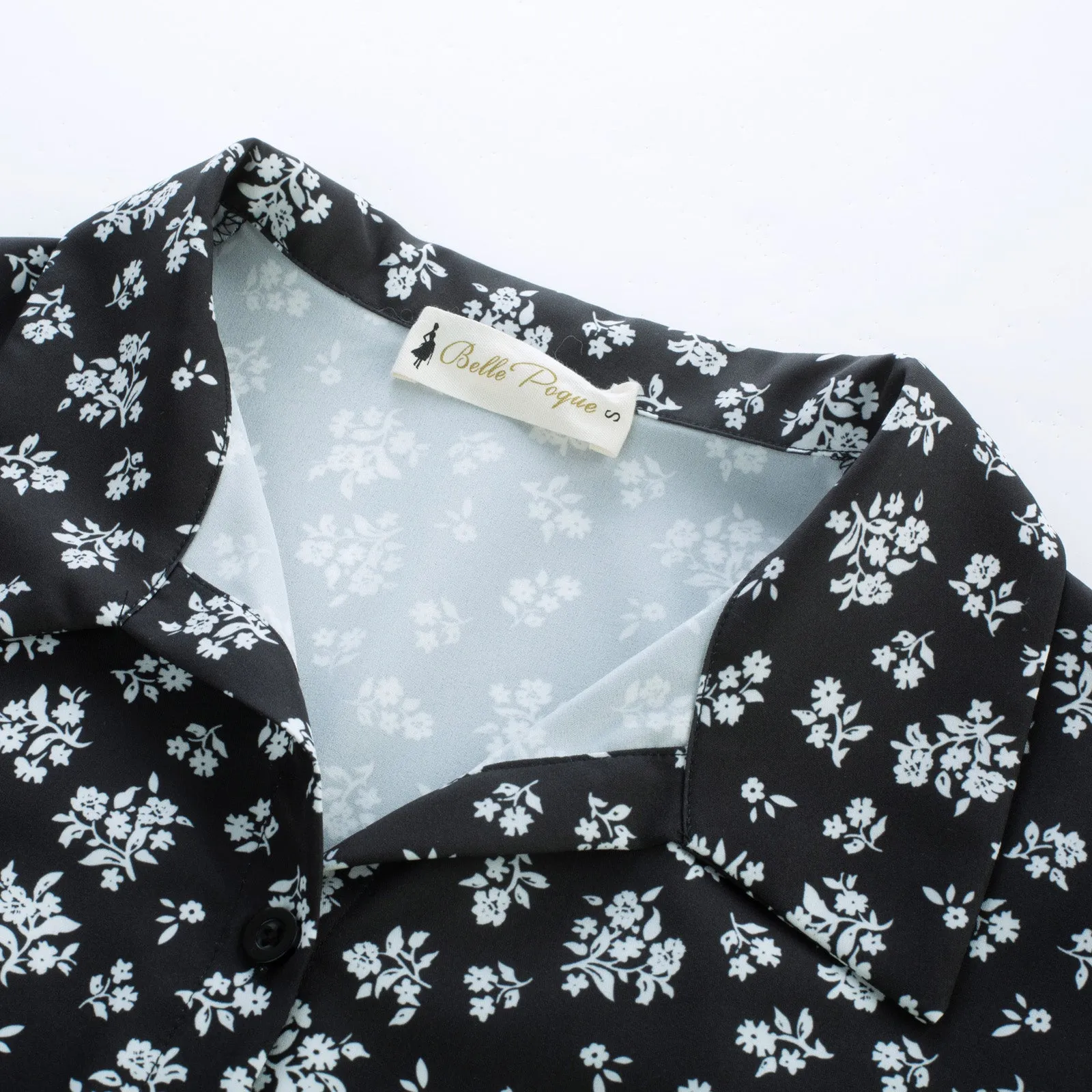 Summer Short Sleeve Button Down Blouse for Women V Neck Vintage Business Casual Shirts Tops