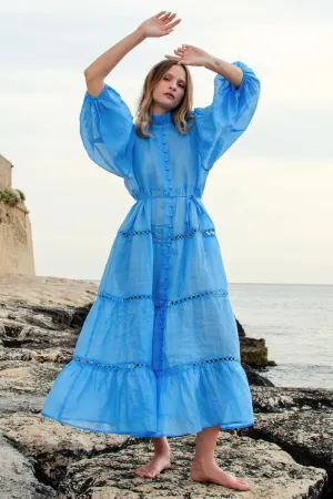 toast dress - peacock