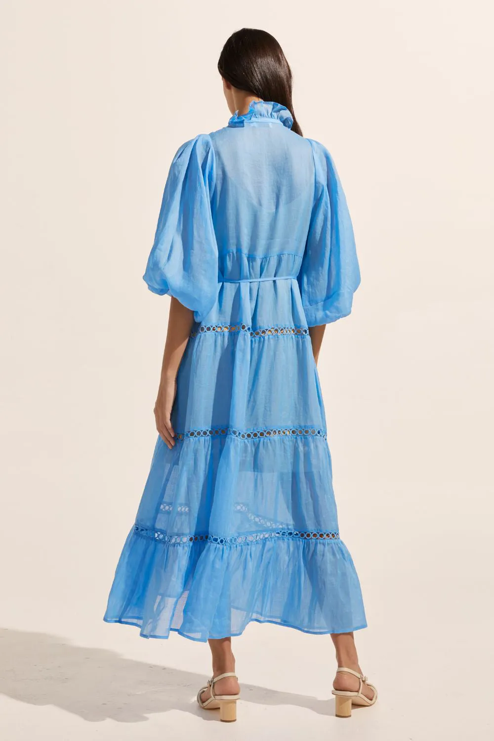 toast dress - peacock