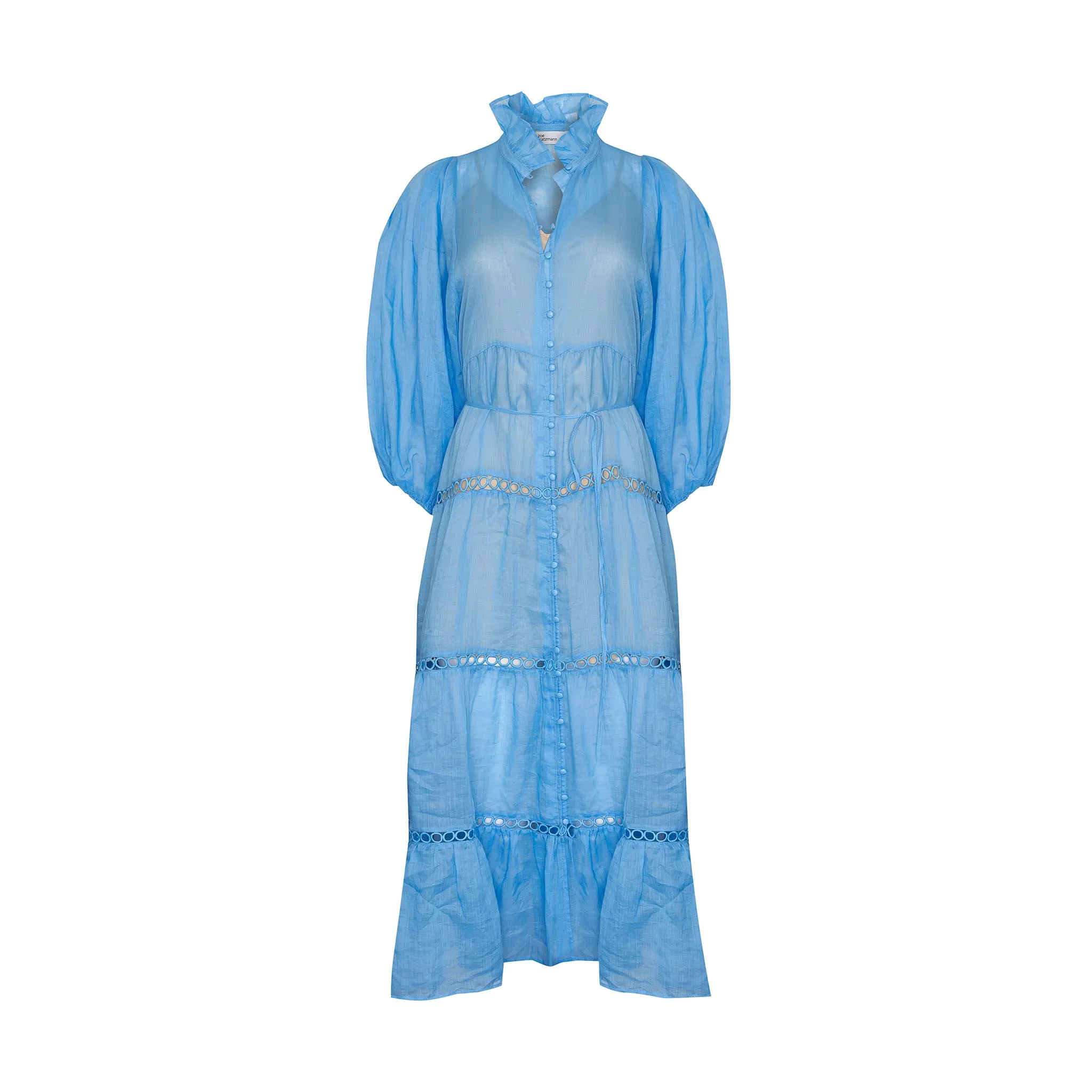 toast dress - peacock