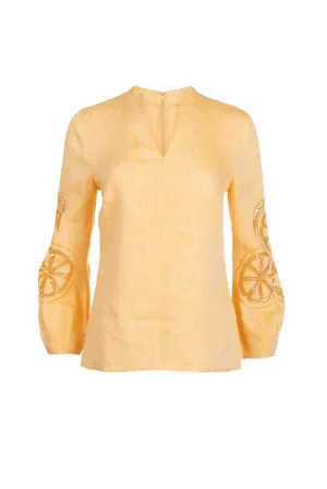 Valencia Blouse - Apricot