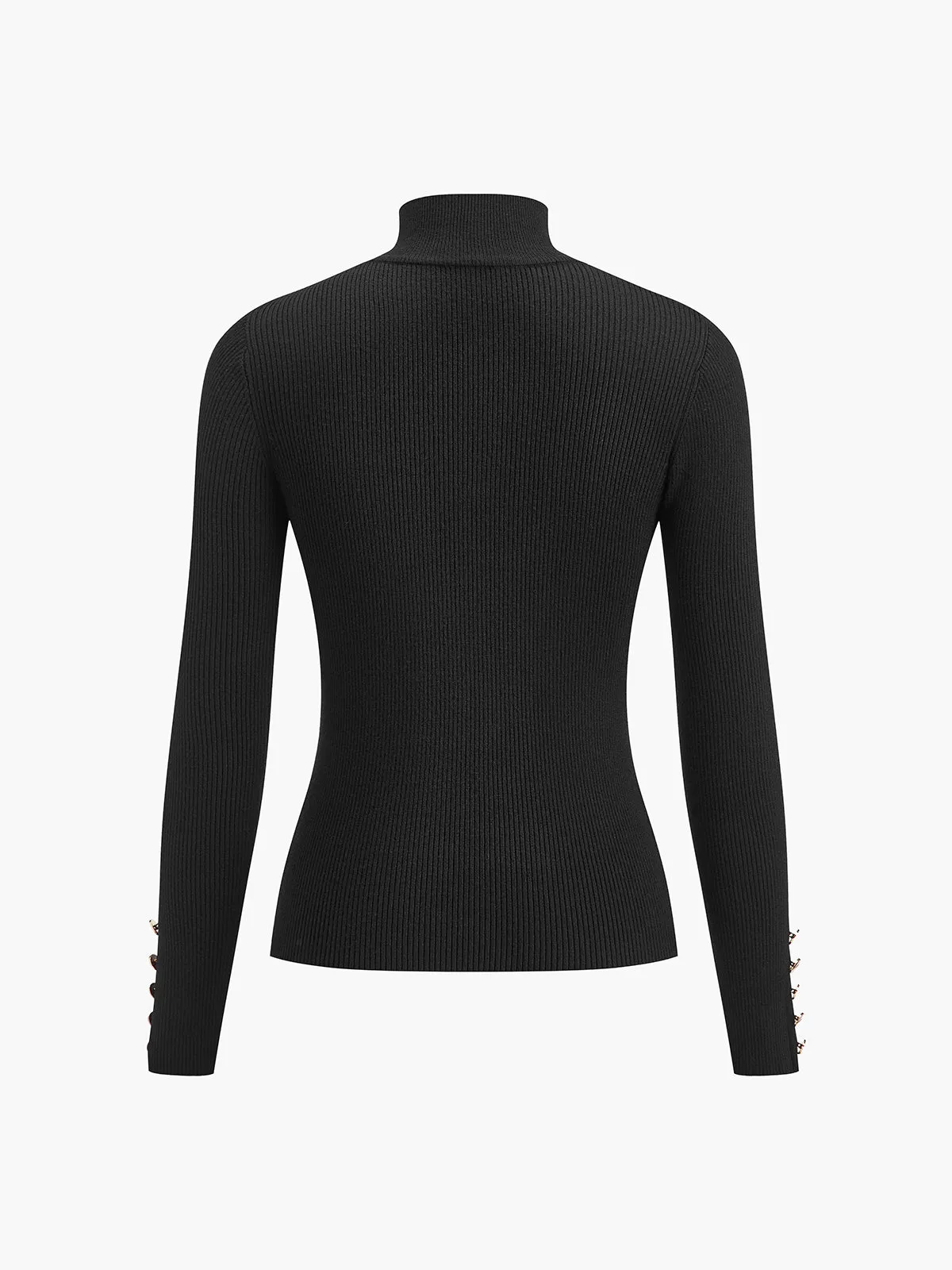 Versatile Mock Neck Skinny Sweater