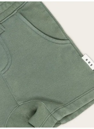 Vintage Green Slouch Shorts by Hux Baby