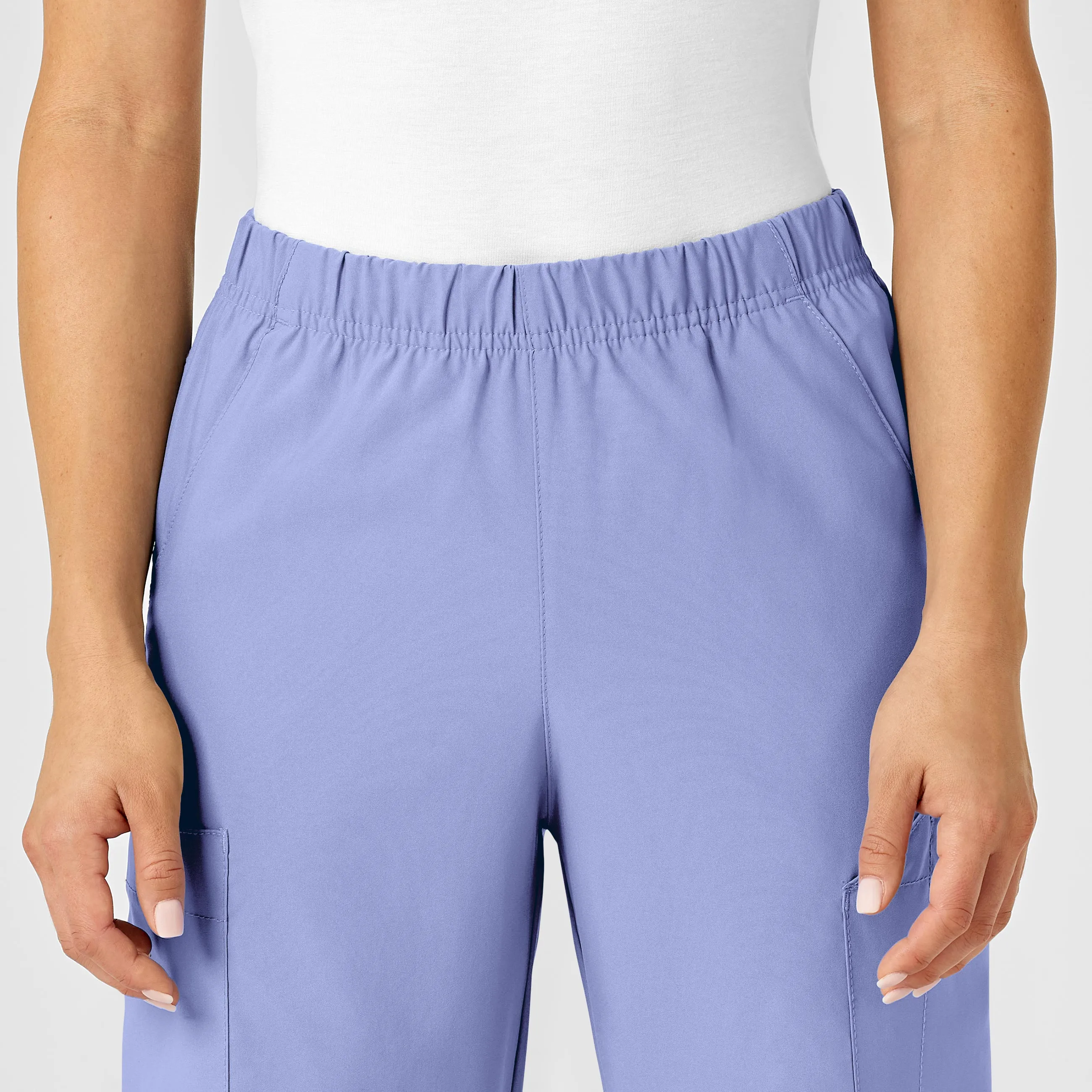 W123 Unisex Multi-Cargo Scrub Pant - Ceil Blue