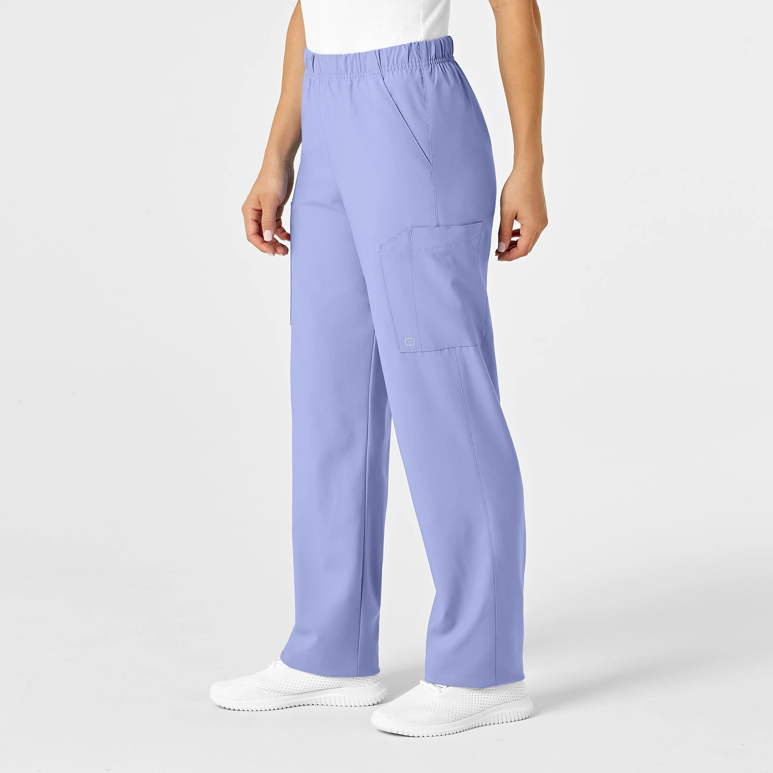 W123 Unisex Multi-Cargo Scrub Pant - Ceil Blue