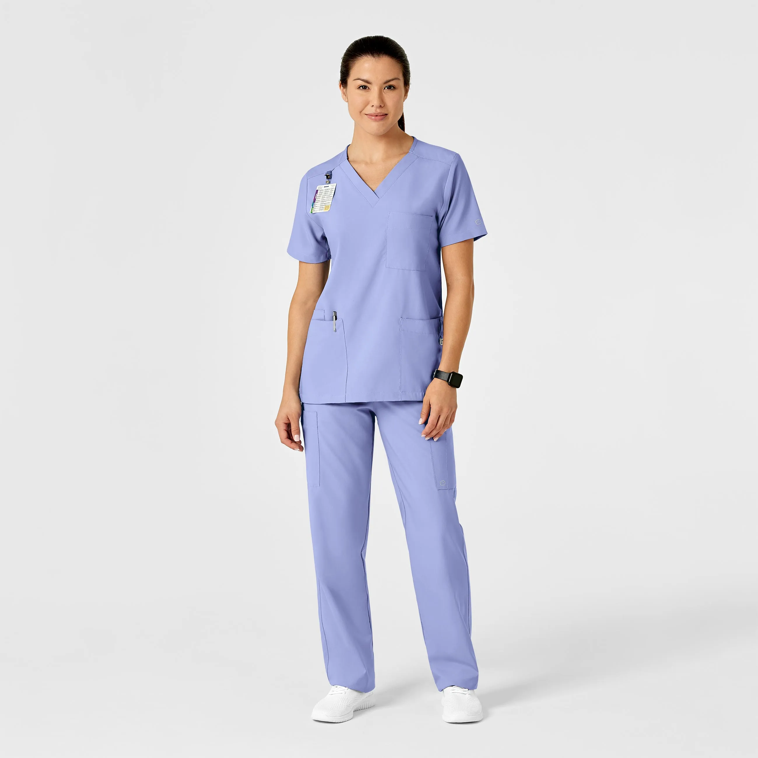 W123 Unisex Multi-Cargo Scrub Pant - Ceil Blue